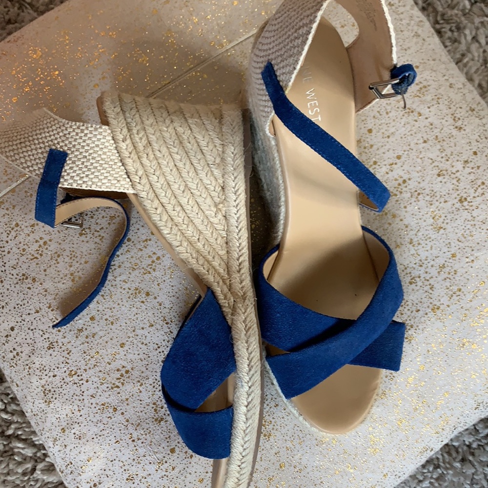 FLASH SALE ⚡️Blue Espadrilles Wedge Sandals